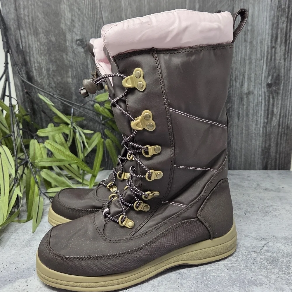 C9 By Champion | Nanette Brown Light Pink Winter Snow Boots Size 6